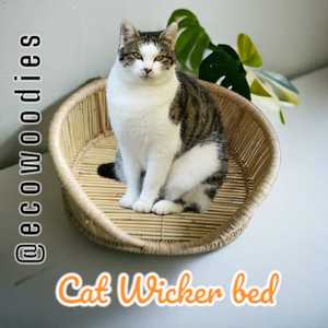 Low Cost Premium Quality Handwoven Natural Bamboo Pet Cat <b>Dog</b> <b>Bed</b> Furniture Eco-friendly Sweet Cute <b>Dog</b> Cat <b>Bed</b> for Pets - Product Image 5