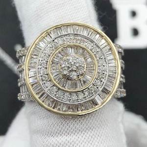 8.00 Carat <b>Ice</b> Out White Gold VVS Moissanite Round Cut Diamond Hip Hop Style Wedding <b>Ring</b> Men's 925 Sterling Silver - Product Image 5