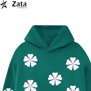 Sweat à capuche personnalisé décontracté streetwear hip-hop en coton/polyester écologique respirant, épais, imprimé 3D en relief et doublé - Product Image 3