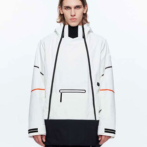 2025 unisexe personnalisé rouge Ski veste femmes imperméable combinaison de neige capuche chauffante coupe-vent fermeture éclair respirant nouveau Style hiver imprimé - Product Image 5