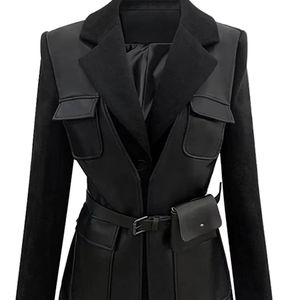 Veste en cuir véritable de haute qualité en gros, design haut de gamme, gilets en peau de mouton pour femmes, veste élégante en cuir de vache, gilet tendance - Product Image 1