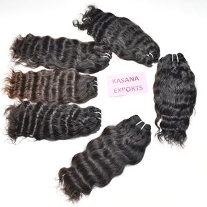 Cuticule alignée tissage faisceau pas cher vietnamien naturel femmes couleur noir en gros vague profonde machine double trame cheveux humains - Product Image 4