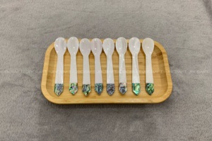 Luxurious White Mother of Pearl <b>Spoon</b> Caviar <b>Spoon</b> <b>Serving</b> <b>Spoon</b> Mix Abalone Shell Perfect for <b>Serving</b> Caviar Size 6-12cm - Product Image 3