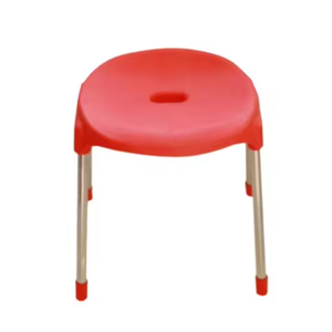 Silla de comedor de plástico con asiento ovalado moderno con patas de acero inoxidable Muebles para el hogar Silla de comedor elegante - Product Image 1