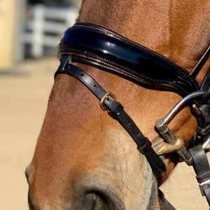 Amalfi Black Snaffle Brevet/Bronze sparkle piping HORSE Comfort BRIDLE Fancy Decorative Anatomical Horse Bridle smart - Product Image 2