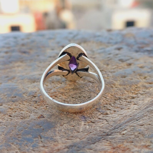 High Quality Supplier 2025 Hot Selling Wholesale 925 Sterling Silver Amethyst <b>Ring</b> for Women Silver Fashion Jewelry - Product Image 4