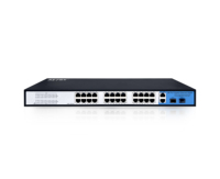 Conmutador POE 24 puertos POE + 2 Sfp + 2 puertos de enlace ascendente Conmutador Gigabit Ethernet PoE completo
