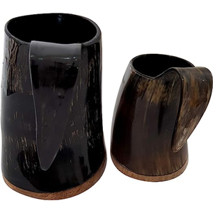 แก้วเบียร์สไตล์สโตนแวร์แบบคลาสสิกสำหรับบาร์และงานแต่งงานทำด้วยมือขนาดใหญ่ - Product Image 4