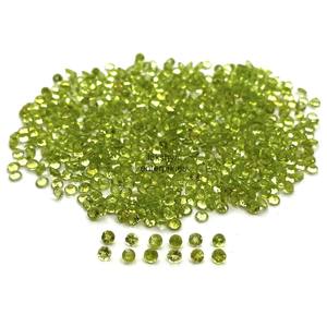 2mm Natural <b>Peridot</b> Round Cut Loose Gemstones <b>Peridot</b> Faceted Calibrated Stone Beads for Jewelry Making By Manufacturer Bulk - Product Image 1