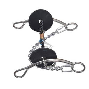 สั้นยกบิตสำหรับม้าและม้าใหญ่ปากเป่ากระดูกสุนัข5.5 "STAGE C Training bit เงิน/ดำคุณภาพดีที่สุด - Product Image 6