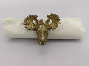 Mesa de lujo, decoración de boda, servilletero de Metal de latón, soporte para anillo, Decoración de mesa - Product Image 2