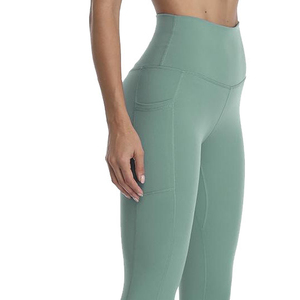 Mallas deportivas elásticas de cintura alta para mujer, mallas deportivas elásticas con pantalones de Yoga de entrenamiento de secado rápido, diseño personalizado - Product Image 5