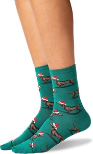 Calcetines divertidos y festivos de Navidad y hasta la rodilla Patrones de vacaciones impresos con logotipo inferior - Product Image 5