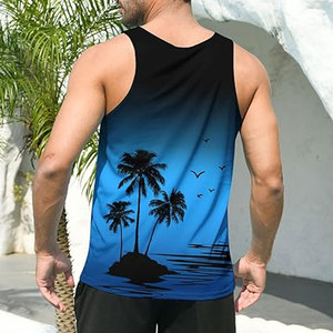 Sublimación de alta calidad Super-Soft Stretch Fitness Class Quality Singlet Stringer Gym Workout Tank Top - Product Image 6