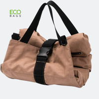 Sac à outils personnalisé réutilisable en toile de couleur naturelle, robuste et multi-usages, pour l'organisation des outils de jardinage modernes, OEM ODM