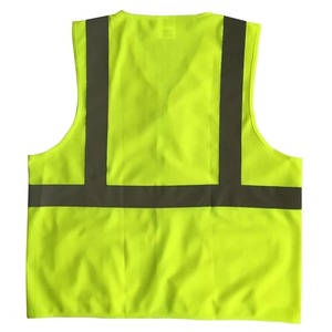 Hi Vis 100% poliéster ropa de trabajo chaleco transpirable malla fluorescente reflectante ropa de seguridad bolsillos impermeables ropa de trabajo de verano - Product Image 4