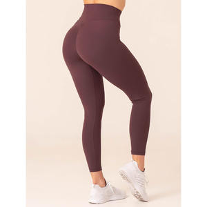 Nuevo logotipo Plum NKD Leggings de cintura alta Scrunch contorneados en la cintura trasera Ropa activa sostenible Leggings de gimnasio de moda para mujeres - Product Image 5