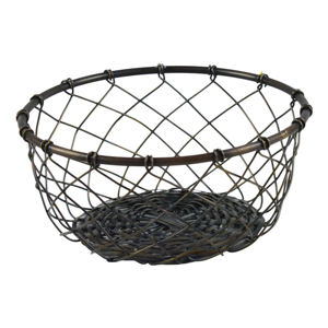 Nouveauté 2024 Panier en fer Panier en métal peint noir pour aliments et organisation Stockage Conteneurs durables et fiables - Product Image 2