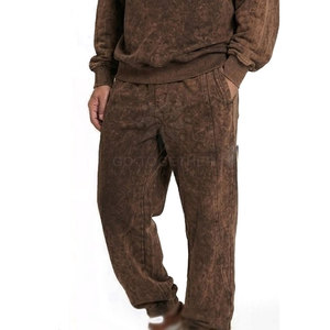 Conjunto Deportivo para Hombre con Lavado Ácido, Suave y Cómodo, Estilo Casual para Uso Diario y Moda Urbana Moderna - Product Image 4
