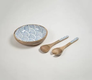 ชามสลัดไม้อีพ็อกซี่พร้อมชามสลัดสไตล์แฟนซีชามผสมสลัดรับประทานอาหาร - Product Image 3