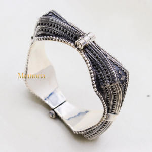 Gorgeous 925 <b>Sterling</b> <b>Silver</b> Best Quality <b>Beaded</b> Designer <b>Bracelet</b> <b>Silver</b> Kada <b>Silver</b> <b>Bracelet</b> Jewelry for Wholesale - Product Image 6