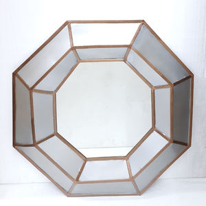 กระจกติดผนังอลูมิเนียมโลหะรูปทรงพิเศษสีทองสไตล์แฟนซีงานแฮนด์เมดขายดี - Product Image 6