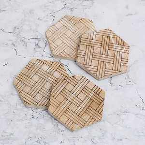 Sous-verres en bois brun naturel de qualité de luxe 5mm d'épaisseur 300/400mm accessoires de vaisselle de salle à manger à la maison moderne prix de gros - Product Image 1
