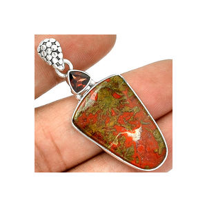 Colgante de ágata de montaña, de plata de ley 2022, hecho a mano, 925 - Product Image 1