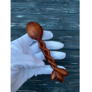 Cuchara de madera maciza de alta calidad para mezclar, revolver y servir, adecuada para la cocina del hogar y del restaurante - Product Image 4