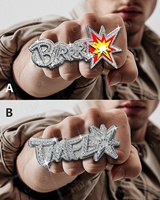 Bague Hip Hop Personnalisée en Argent Sterling Plaqué Or avec Moissanite Couleur D VVS Taille Brillant, Certifiée GRA – Design Populaire