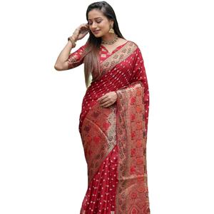 Sari en soie Bandhej pur, trop beau et élégant, boutique pour la vente en gros - Product Image 2