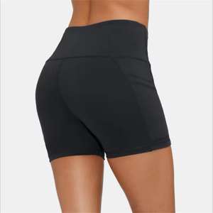 Short de sport taille haute pour femme avec poches Exercice Fitness Stretch Training Yoga Shorts Running - Product Image 2
