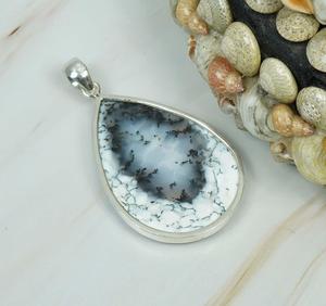 Dendrite โอปอล925เงินสเตอร์ลิงลูกแพร์พลอย October จี้ขนาดใหญ่ทำด้วยมือ Dendrite จี้โอปอลเครื่องประดับสำหรับคริสต์มาส - Product Image 2