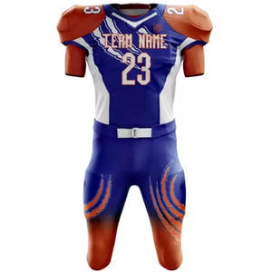 Maillots de football américain à manches courtes personnalisés, uniformes d'entraînement sportif respirants avec un nouveau design - Product Image 2