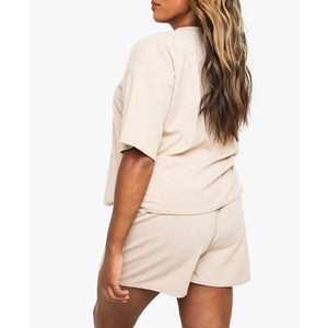 Conjunto de 2 piezas de verano para mujer Ropa de calle de color sólido de secado rápido y cómodo Precio al por mayor hecho profesional - Product Image 4