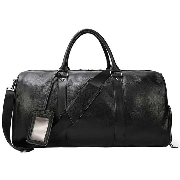 Premium Quality Natural Cowskin Travel Bags Waterproof Men's Leather Duffle Bag Handbag for Plane Luggage Weekend Bag Business