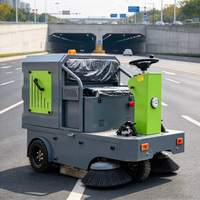 Balayeuse électrique autoportée compacte ZMT E-101 S16, efficacité 8000/h, bac à déchets 160L pour usage commercial intérieur/extérieur