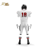 Uniformes de football américain les plus vendus design blanc personnalisé de haute qualité Offre Spéciale respirant grande taille à manches courtes
