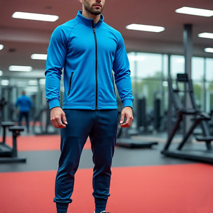 Jogging Wear Soccer Tracksuit <b>Men's</b> Training Exercise Wear <b>Trucker</b> Zipper <b>Jacket</b> and Pants Soccer Tracksuits <b>Men</b> - Product Image 6