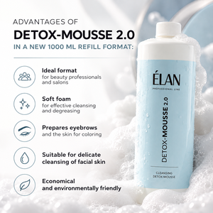 ELAN Professional line Detox-Mousse 2.0 Mousse nettoyante pour sourcils et cils Recharge 1000 ml - Product Image 2