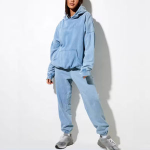 Nueva llegada chándal ligero lavado ácido para mujer transpirable secado rápido Jogging traje con logotipo personalizado temporada de invierno - Product Image 1