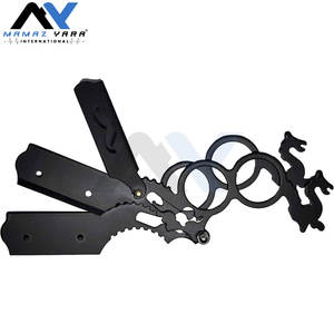 Professionnel Double Doigt Insert Poignée Bord Droit Rasage Rasoir pour Hommes Premium Argent Noir Barber Rasoir Salon Qualité - Product Image 2