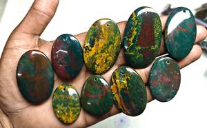 Venta Caliente, Collar de Cristal Cabujón de Piedra de Sangre 100% Natural, Mezcla de Formas, Ágata de Sangre, Piedras Preciosas Sueltas al por Mayor, Lote a Granel de Piedras de Sangre - Product Image 2