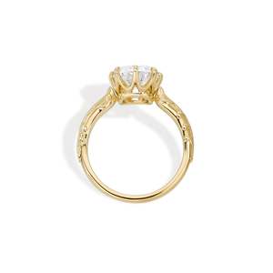 Dazzling Old Mine Cushion Engagement <b>Ring</b> 3.12 Ct D-F VVS1-VS2 Lab Grown <b>Diamond</b> In 14K And 18K Gold Special Occasion Party Wear - Product Image 4