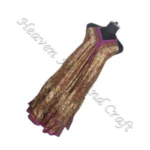 SD013 สารี/ส่าหรี/ชารีอินเดียและปากีสถานเสื้อผ้าจากอินเดียฮิปปี้BohoอินเดียHandmadeสตรีVINTAGE Sariผ้าไหม - Product Image 1