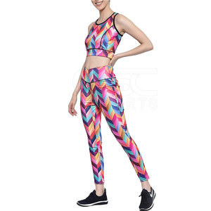 Athletic High Elastic Fitness Wear Conjunto de gimnasio de yoga sin costuras Medias ajustadas Conjuntos de Yoga de dos piezas para mujeres - Product Image 3