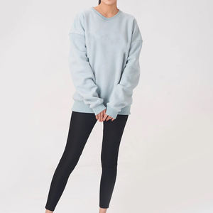 Sweat à capuche ample décontracté pour femme, surdimensionné, écologique, imprimé, col rond, en mélange polyester/coton, polaire 500g, devant - Product Image 3