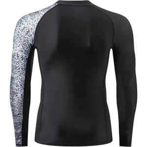 Wholesale Custom Your Own Fashions Sublimation <b>Printed</b> Rashguard Bjj Quick Dry Men MMA Muay Thai Grappling Rash Guard - Product Image 4