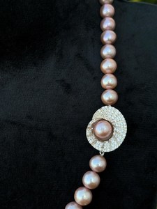 ชุดต่างหูสร้อยคอไข่มุกน้ำจืดธรรมชาติ925เงินสเตอร์ลิงปรับได้ด้ายเกรด AAA มอยส์ซอไนต์เน้นเป็นของขวัญสำหรับเจ้าสาว - Product Image 6