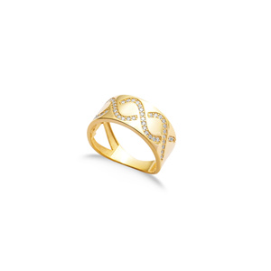 Anillo de Plata de Ley 925 con Circonitas, Hecho en Turquía, Modelo ONR4020 - Product Image 1